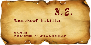 Mauszkopf Estilla névjegykártya